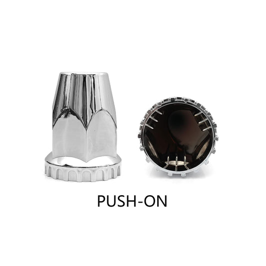 33mm Chrome Nut Covers Push-On Nut Covers