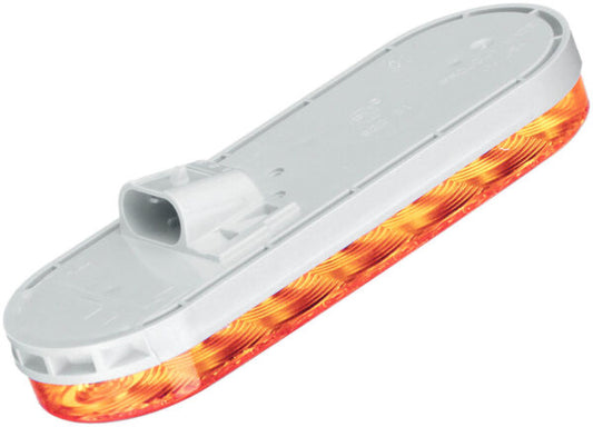 LED Turn Signal, Front & Rear Oval, AMP, Grommet-Mount 6.5"X2.25", amber