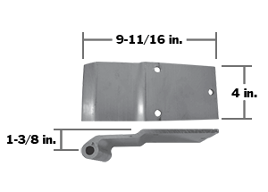 Hyundai 3 Hole Bolt-on Aluminum Door Hinge 4" wide
