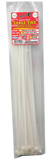 Zip Tie 18" 120lb. Tensile Heavy Duty 50 PC Natural