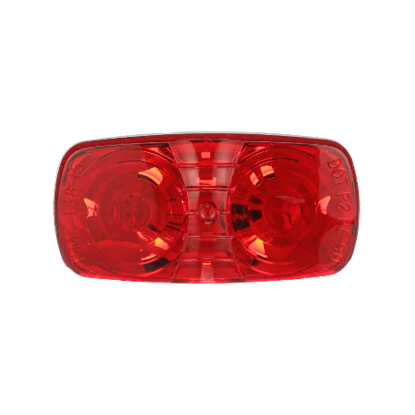 LED Marker/ Clearance, PC-Rated Rectangular, Double Bulls-Eye 4"X 2", red
