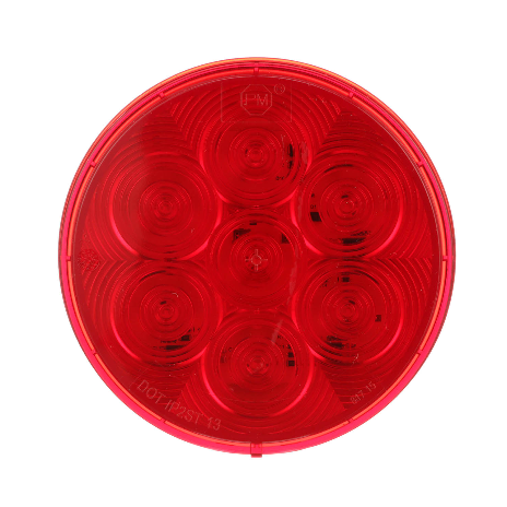 LED Stop/Turn/Tail, Round, Grommet-Mount, 4", red