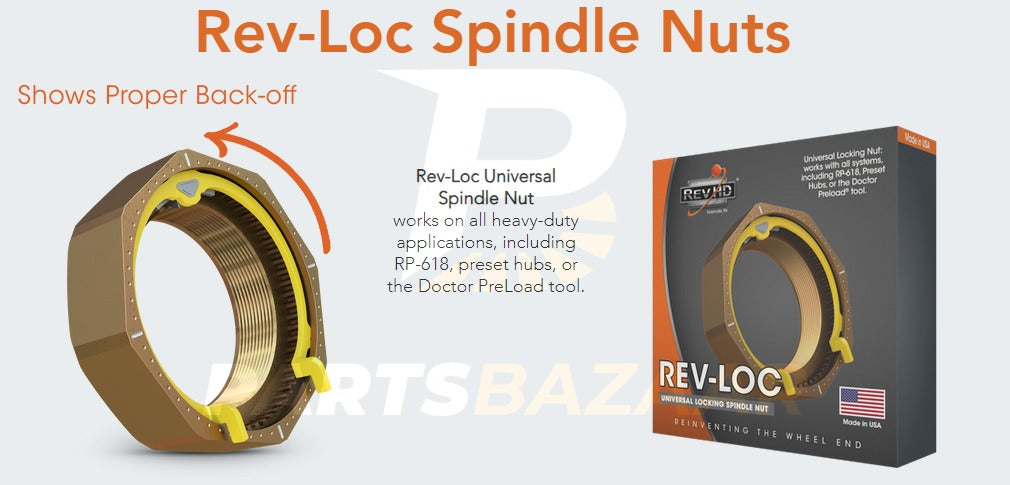 Rev-Loc TN Trailer Spindle Nut - 447-4743, AX16-2625, 614743