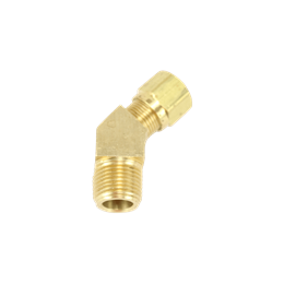 45 Degree Male Elbow Brass Compression Fitting - 3/8"X1/2"