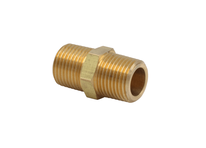 Brass Male Standard Hex Nipple Fitting - 3/4" NPT