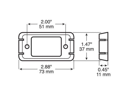 Bracket, Surface-Mount, Gray, 2.875″X0.5″