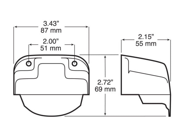 Bracket, Gray, 3.43″X2.72″