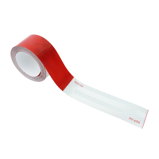 DOT-C2 Reflective Tape 2 Inch x 100 Feet Red White