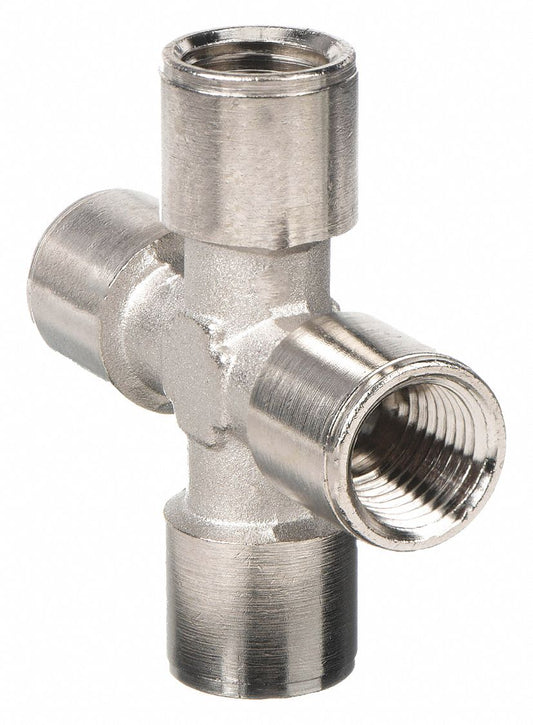 Nickel Plated Brass Male Pipe Cross Fitting - 1/2"