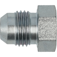 Male Plug, 37 Degrees: Stainless Steel, 3/4 in Fitting Size, 1 1/16 in -12 Thread Size