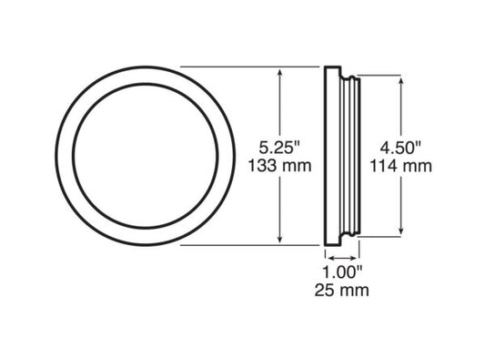 Grommet, Pvc, 4"