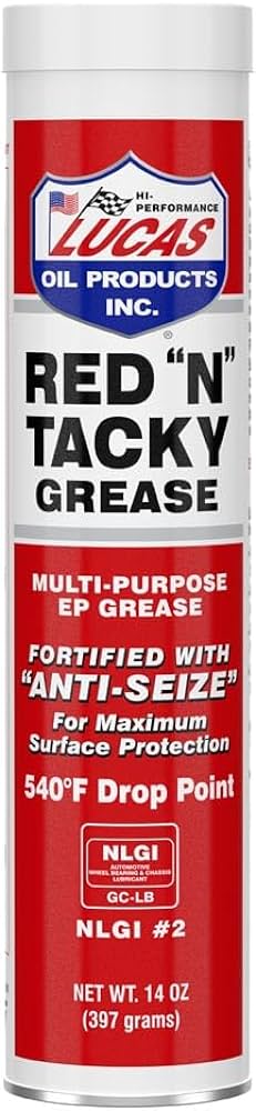 Lucas Red "N" Tacky Grease Cartridge 14 OZ