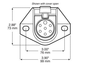 7-Way Round Trunk & Trailer Connector; socket