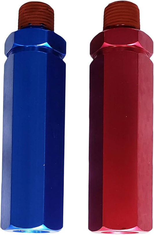 Glad Handle Set, Anodised Red/Blue, 2 pcs