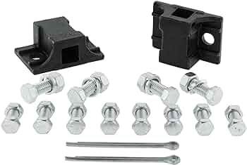 Black Straight Mud Flap Hanger with bracket - Pair