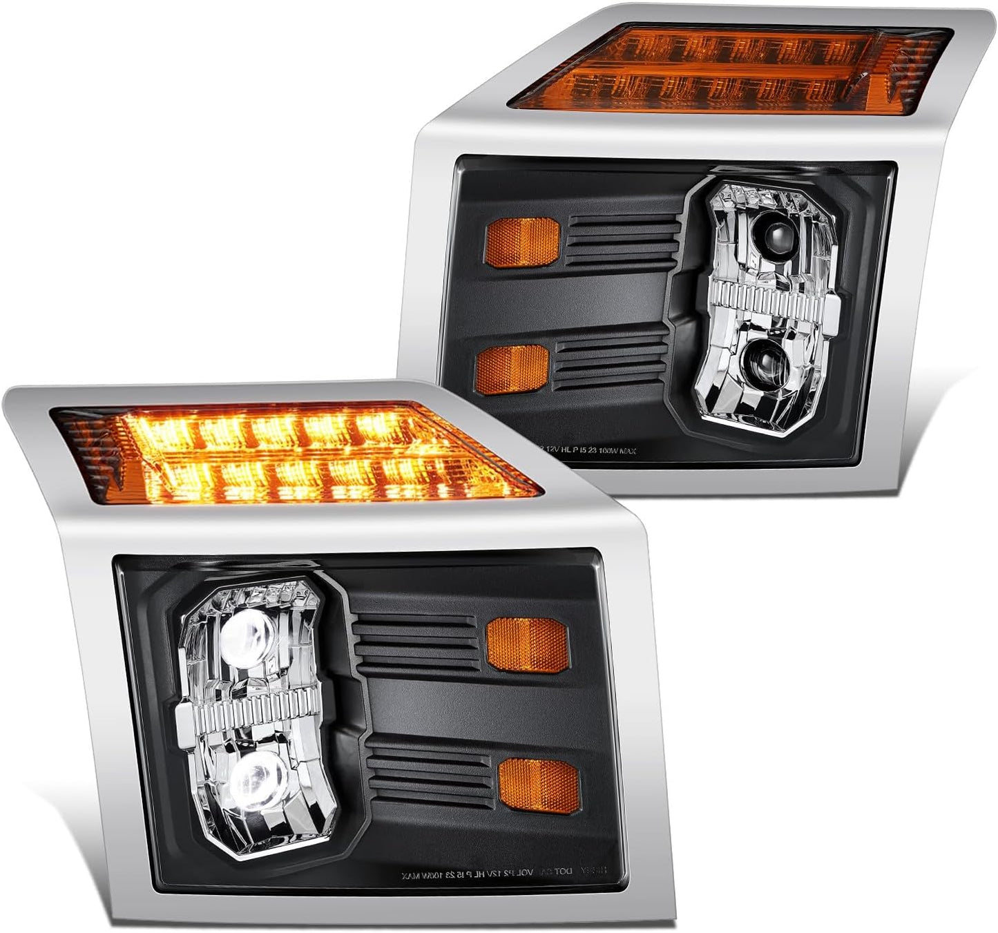 Mack Anthem LED Headlight, black,  Passenger Side 2018+