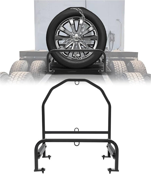 Semi Truck Spare Tire Powder Coated, Universal Fit