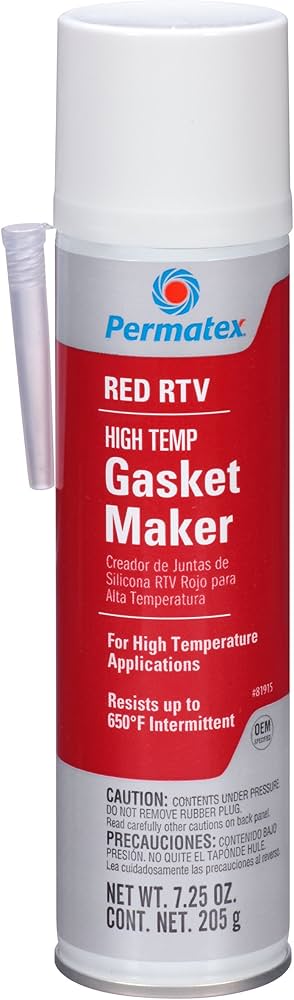 Permatex Red High Temp RTV Gasket Maker  7.25 OZ (26LA) (DISCO)