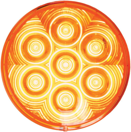 LED Turn Signal, Front & Rear, Round, Grommet-Mount, 4", amber