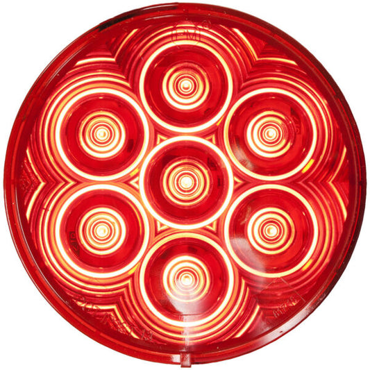 LED Stop/Turn/Tail, Round, Grommet-Mount, 4", red