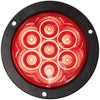 LED Turn Signal, Front & Rear, Round, AMP, Flange-Mount 4″, Red