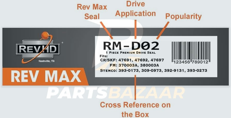 Rev Max Drive Seal - 47691, 370003A, 47697, 393-0173