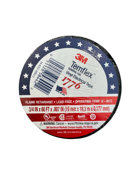 3M Temflex - Vinyl Electric Tape - 3/4 in x 60 feet
