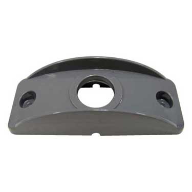 Bracket, Flat, Surface-Mount w/ Brush Guard, Gray, 3.90"X1.30", poly bag
