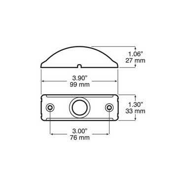 Bracket, Flat, Surface-Mount w/ Brush Guard, Gray, 3.90″X1.30″, poly bag