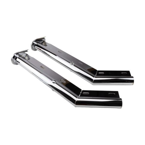 Mud Flap Hanger Set, Angled Chrome 1 1/8" X 26 1/4"