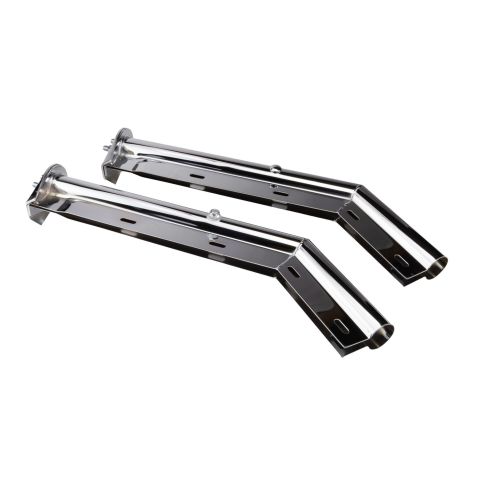 Mud Flap Hanger Set, Angled Chrome 1 1/8" X 26 1/4"