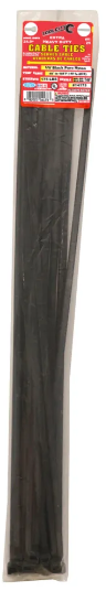 Zip Tie 24.9" 175lb. Tensile Extra Heavy Duty  25 PC Black