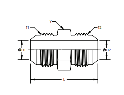 Male JIC to Male 37° JIC Straight Hex Union 0.500