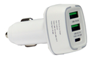 Multi-port DC  Car Charger  - White