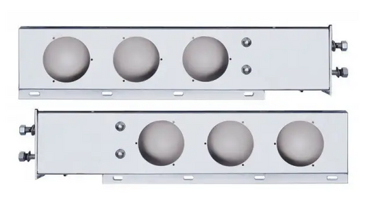 30" SS Mud Flap Hanger w/ Light Cutouts