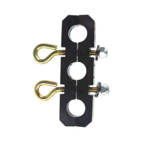 HOSE CLAMP 3-HOLE 3/8" RUBBER