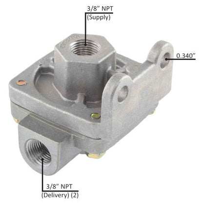 QR-1 VALVE 3/8"S-3/8"D-3/8"D - KN32005