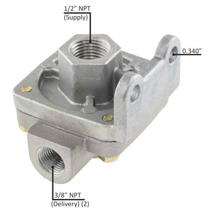QR-1 VALVE 1/2"S-3/8"D-3/8"D - BX229860