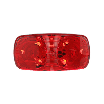 LED Marker/ Clearance, PC-Rated Rectangular, Double Bulls-Eye 4″X 2″, red