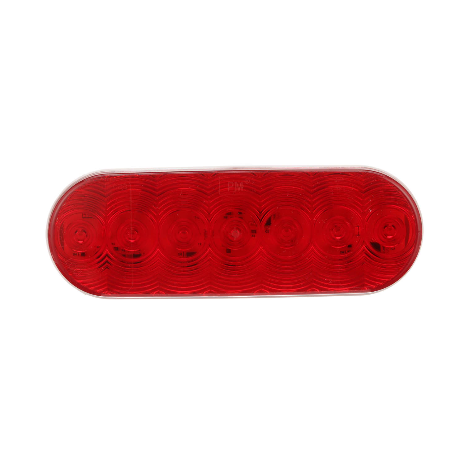 LED Stop/Turn/Tail, Oval, Grommet-Mount, 6.5"X2.25", red