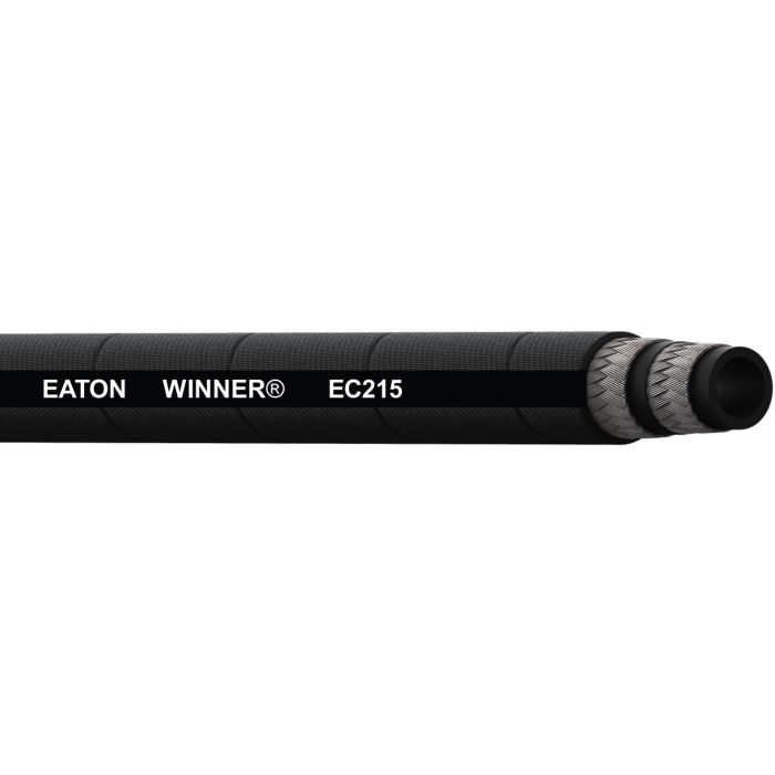 EC215 Black Synthetic Rubber 2-Wire Braided Hose, 0.38 in, 500 ft L, 5000 psi