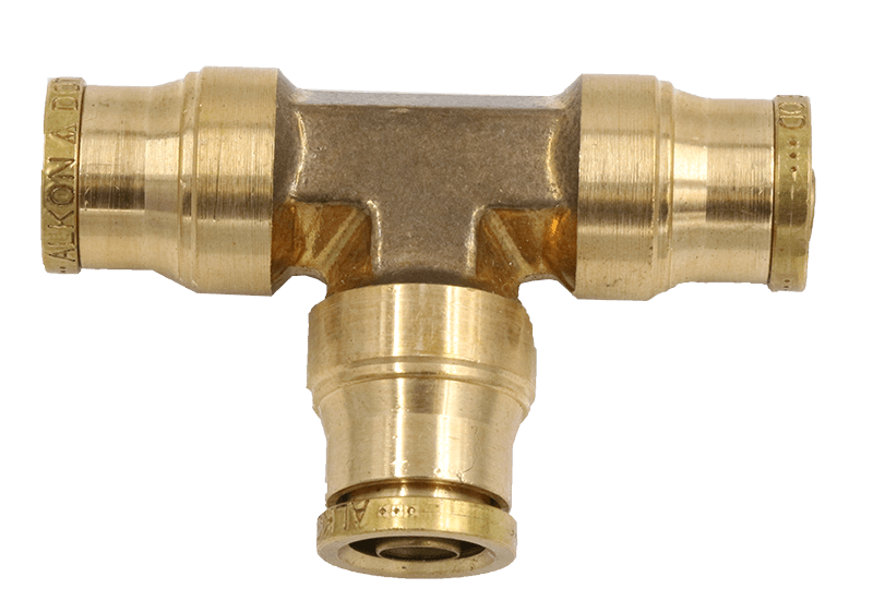 Union Tee Brass PTC Fitting: 3/8"x3/8"x3/8"