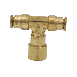 Female Branch Tee Brass PTC Fitting - 1/4"X1/8" NPT