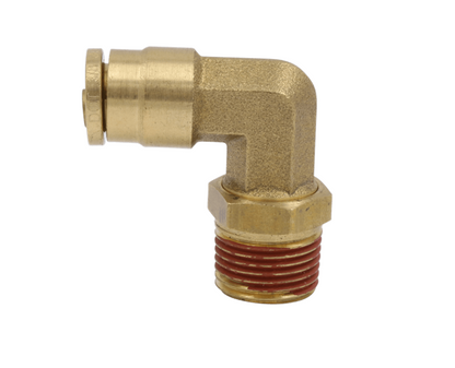 90 Degree Male Swivel Elbow Brass PTC Fitting - 3/8" X 1/2" NPT