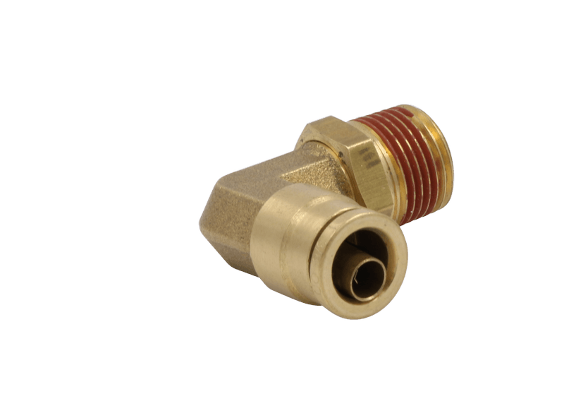 90 Degree Male Swivel Elbow Brass PTC Fitting - 3/8" X 1/2" NPT