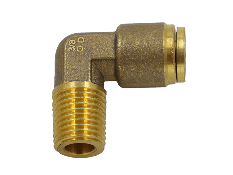 90 Degree Male Elbow Brass PTC Fitting - 3/8"x1/4" NPT