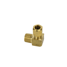 90 Degree Male Elbow Connector Brass Compression Fitting 3/8"