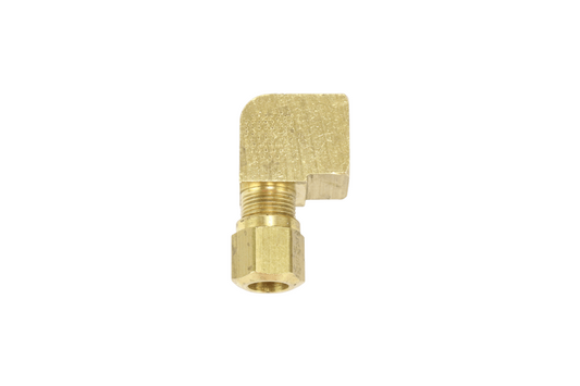 90 Degree Female Elbow Brass Compression Fitting - 1/2"