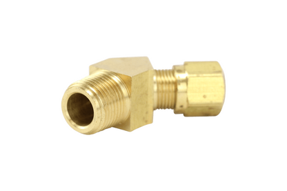 45 Degree Male Elbow Brass Compression Fitting - 3/8"X3/8" NPT