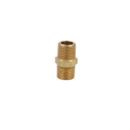 Brass Male Standard Hex Nipple Fitting - 3/8 NPT